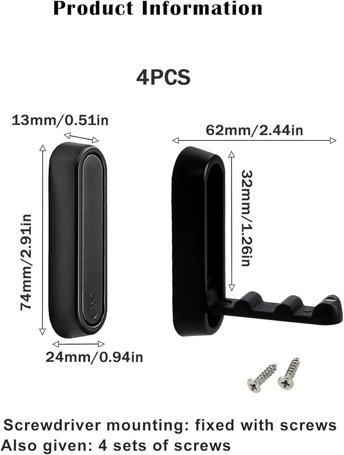 4 PCS Foldable Heavy Duty Alloyed Wall Hooks for Hanging Coats and Hangers, Sturdy Coat Hooks for Wall, Drawer Handle, Cabinet Handle Compatible with Adhesive Glue No Drill Design (White)