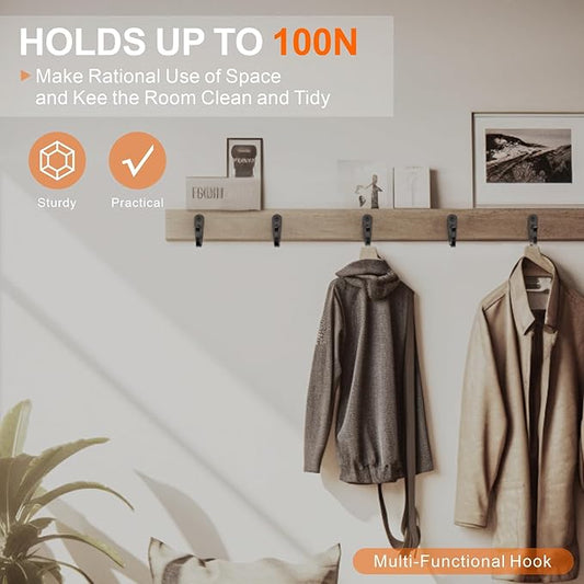 20PCS Wall Hooks for hanging, Metal Wall Hooks for Coats, Coat hooks for Wall, Heavy Duty Single Prong Wall Hooks With 40 Pieces Screws for Hanging Coats,Towel,Backpack,Hat, Dog Leashes,Coffee Mug